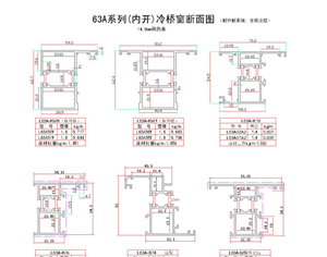 63A系列(内开)冷桥窗